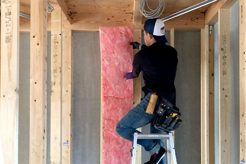 土岐市で建築中の高断熱住宅